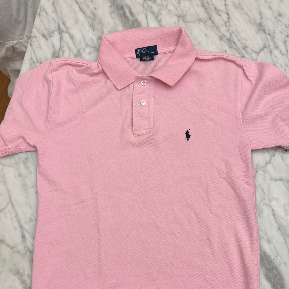 EUC  Ralph Lauren pink polo. Size 12-14.